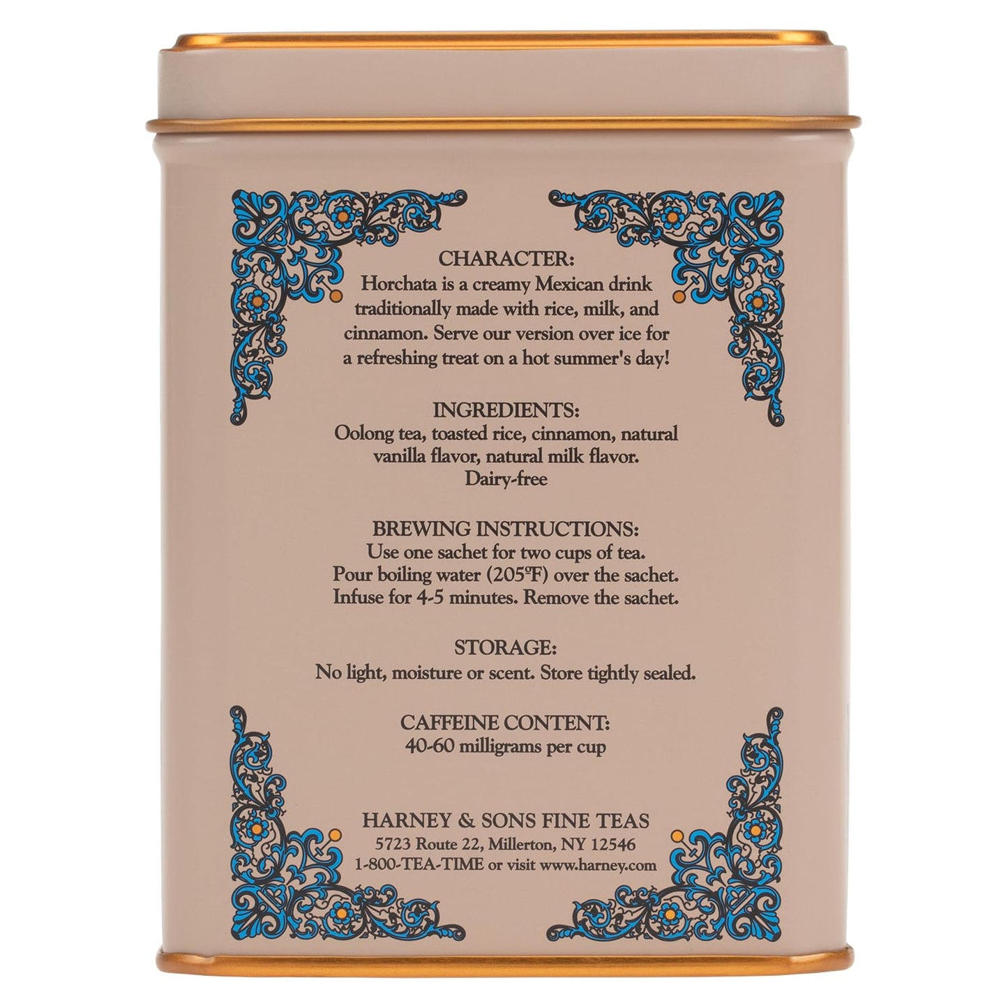 Harney & Sons Horchata, Flavored Oolong Tea, HT Line, 20 sachets