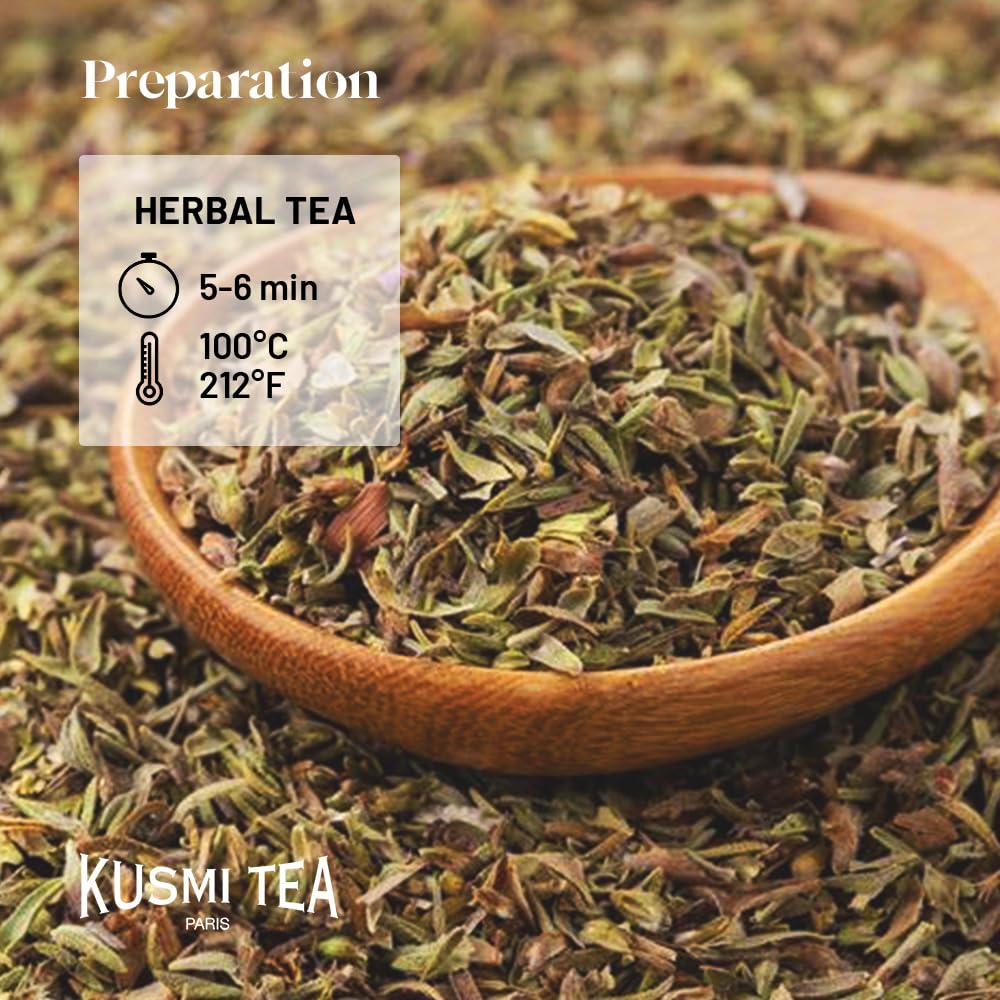 Kusmi Tea - Only Spices - Organic Herbal Tea with Cinnamon, Aniseed, Ginger, Licorice, Fennel &amp; More Spices - Caffeine Free - Enjoy Hot or Iced - Loose Leaf Tea - Tin Box of 3.5 oz for about 50 cups