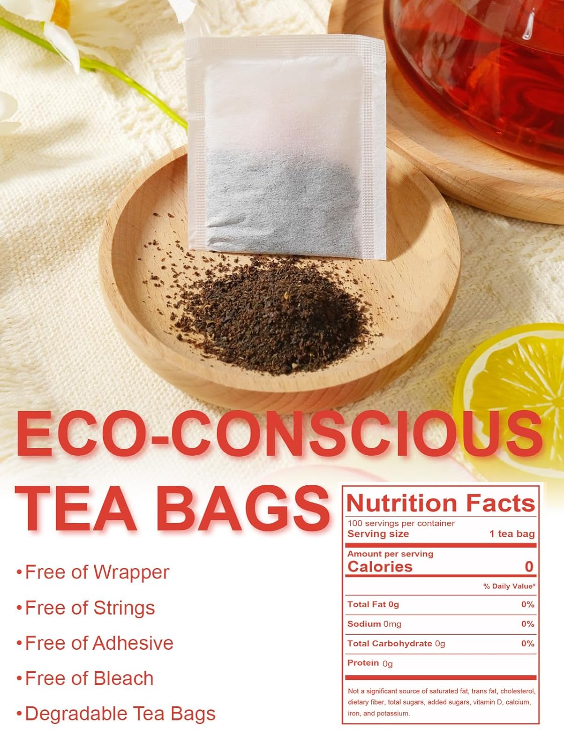 TeeLux Earl Grey Tea Bags, Premium Black Tea Blended with Natural Bergamot Flavor, Refreshing & Mellow Taste, Enjoy Hot or Iced, 100 Count