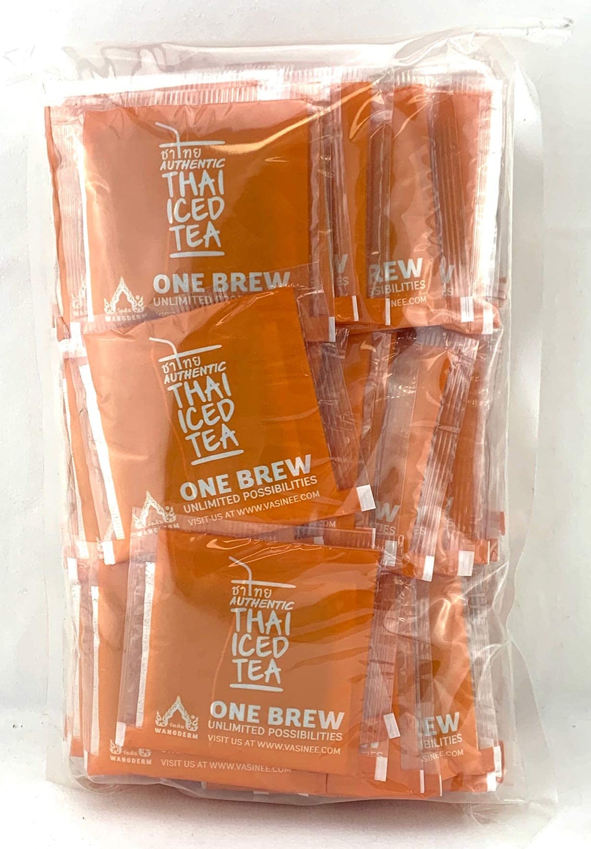 Wangderm Brand Authentic Thai Iced Tea Flavored Black Tea (Pack of 1 (70 bags))