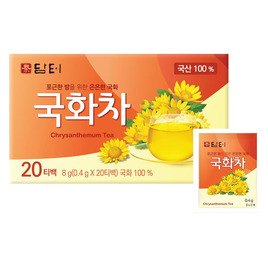 Damtuh Korean Chrysanthemum Tea Bags, Caffeine-Free, 20 Count