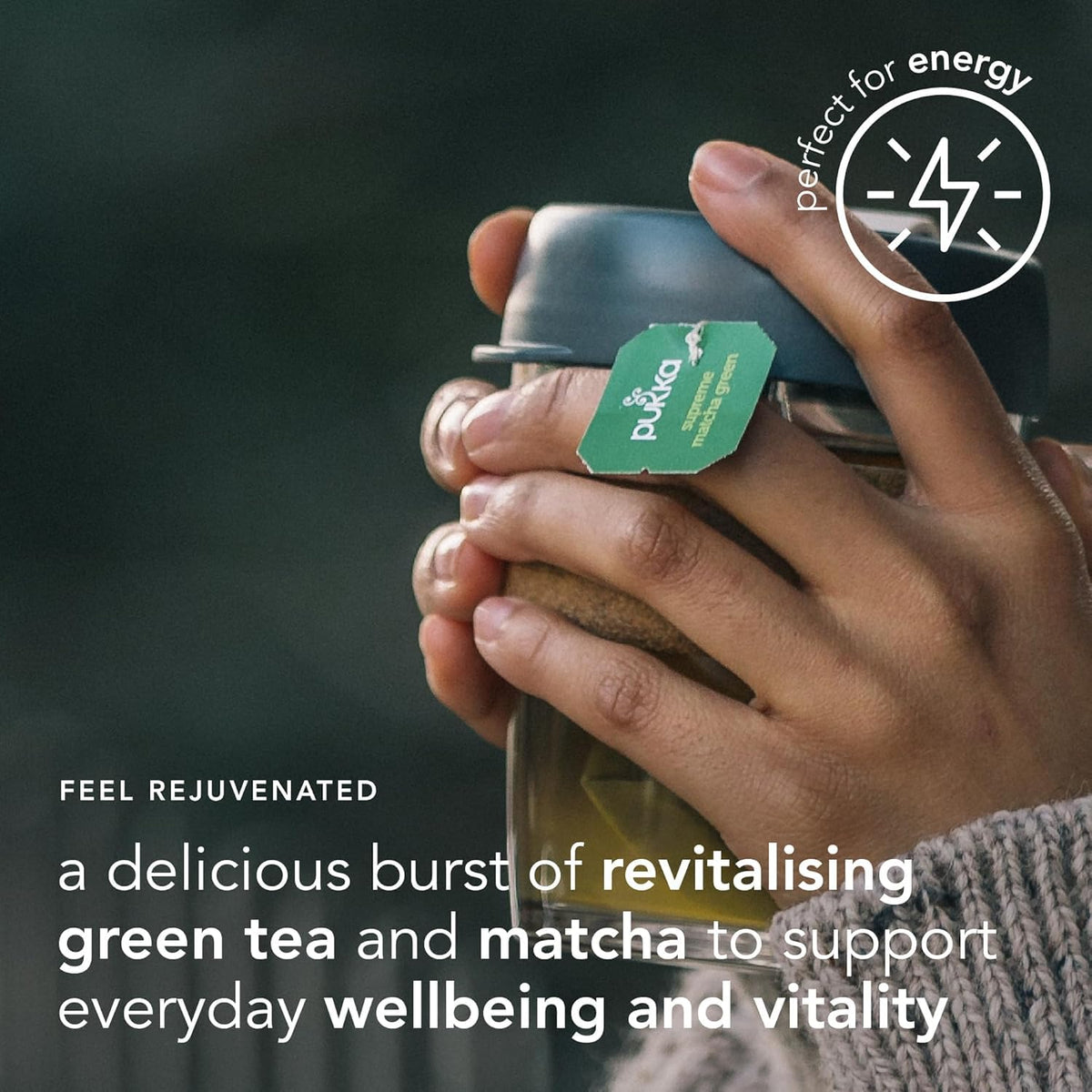 Pukka Supreme Matcha Green Organic Herbal Tea, Energizing Infusion With Matcha Powder, Ideal For Daily Vitality, Caffeine
