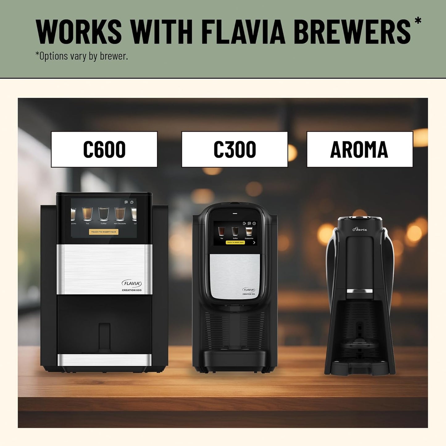 Flavia Bright Tea Co. English Breakfast Tea Freshpacks works only with Flavia Brewers (Case of 100)