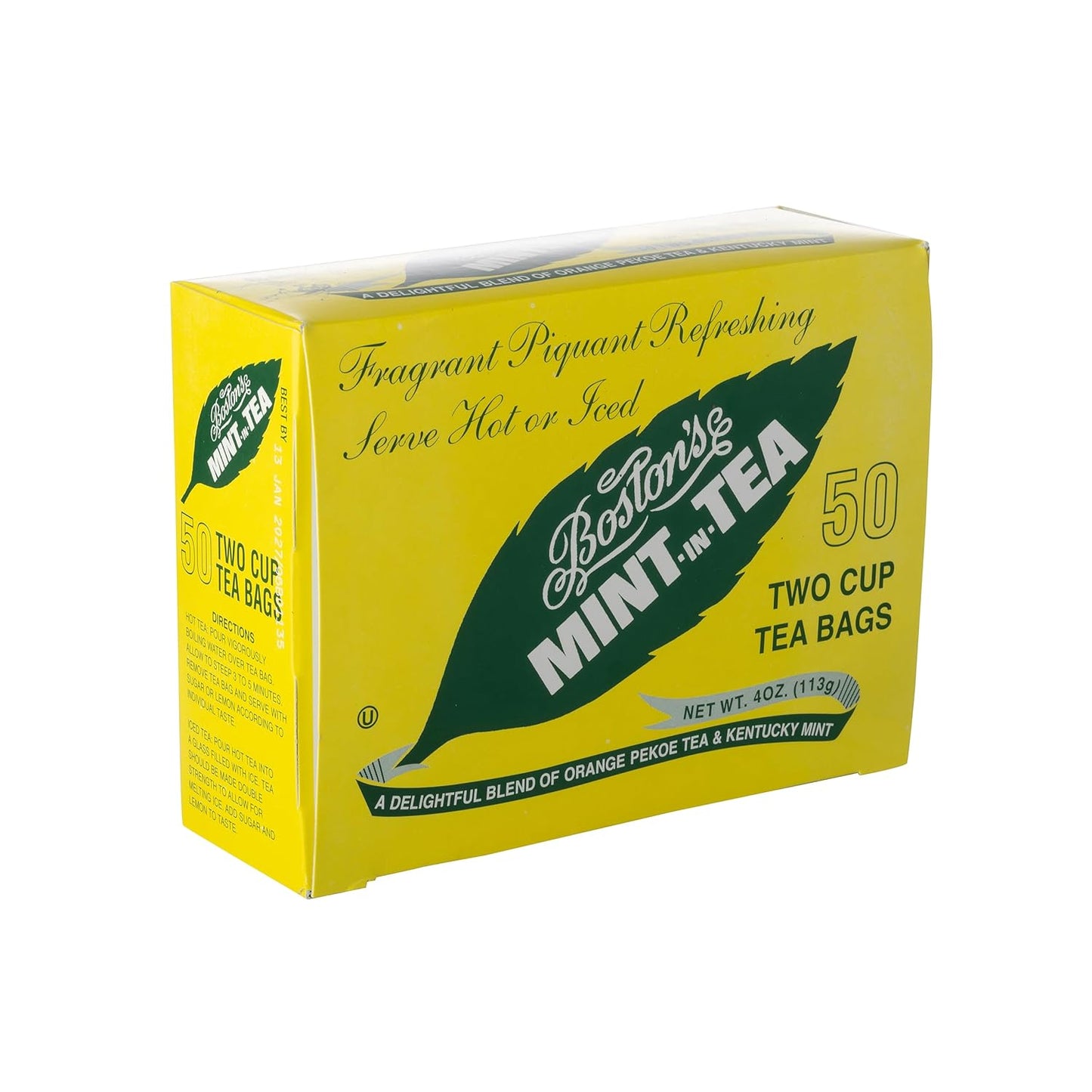 Boston's Mint-In-Tea Two Cup Tea Bags - 50 CT