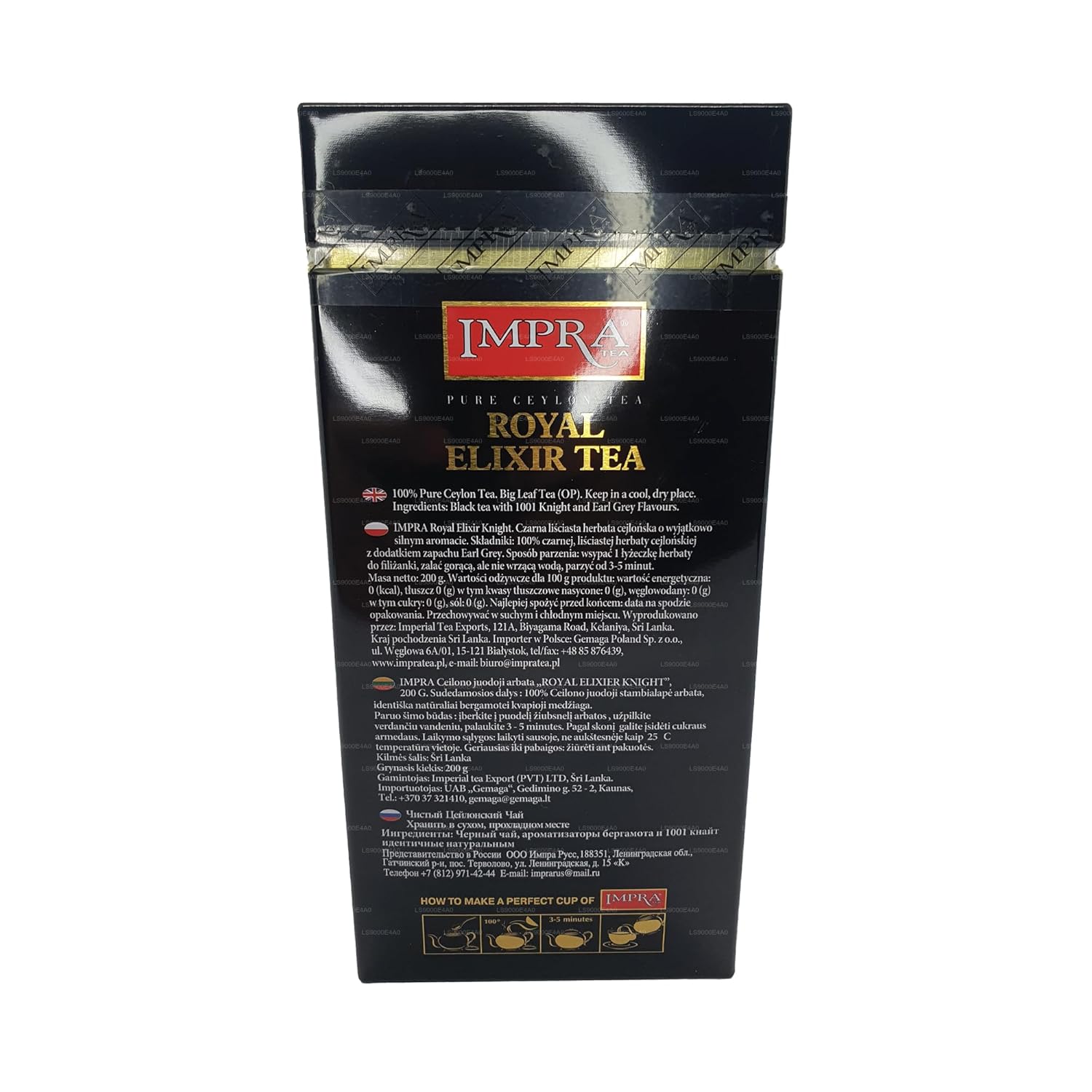 Impra Royal Elixir Knight Pure Ceylon Tea 250g