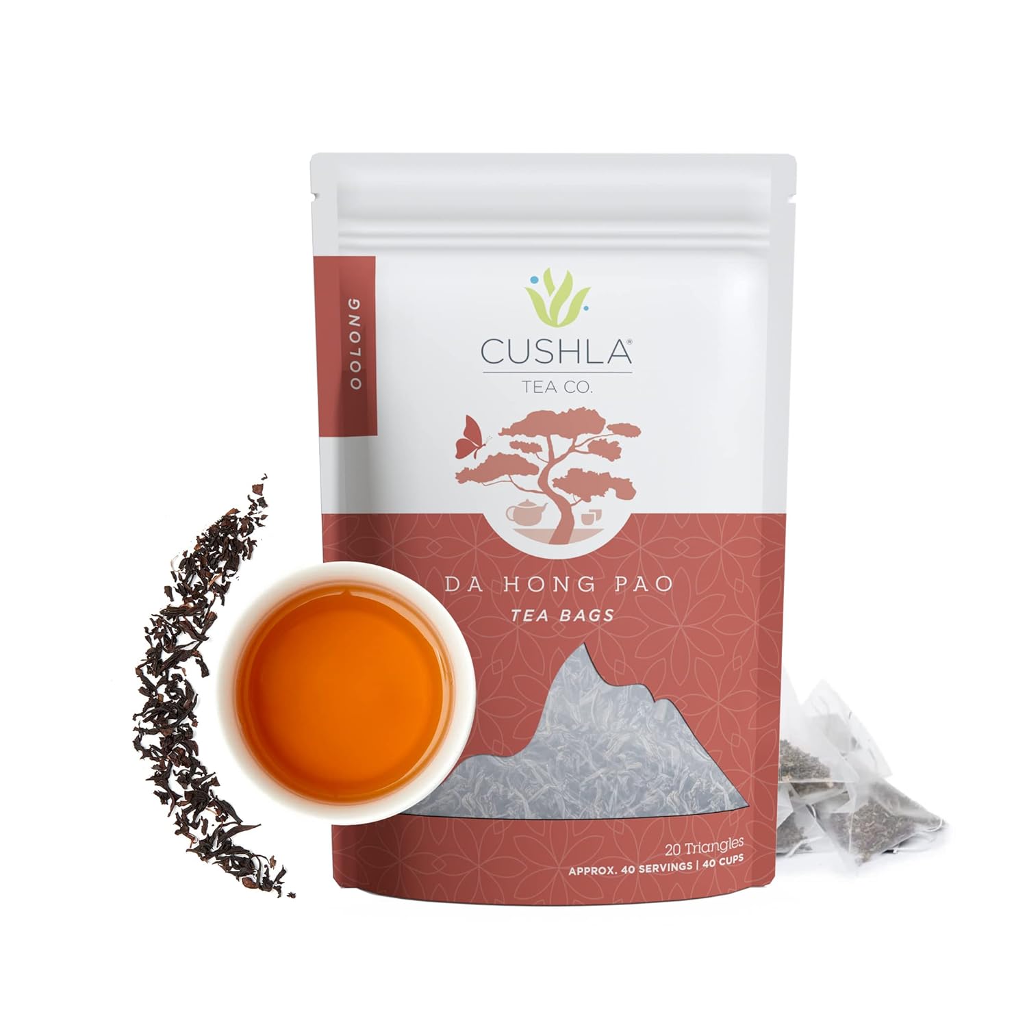Da Hong Pao Oolong Tea Bags - Fujian Wuyi Rock Oolong Tea Dahongpao Big Red Robe - High Mountain Roasted Wu Long Tea