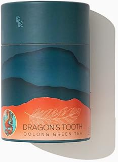 Red Rooster Tea Dragon’s Tooth Oolong – Single Estate Mao Xie Oolong from Anxi County, China – 4oz Loose Leaf Canister – Floral, Buttery, Steamed Greens – Makes ~56 Cups