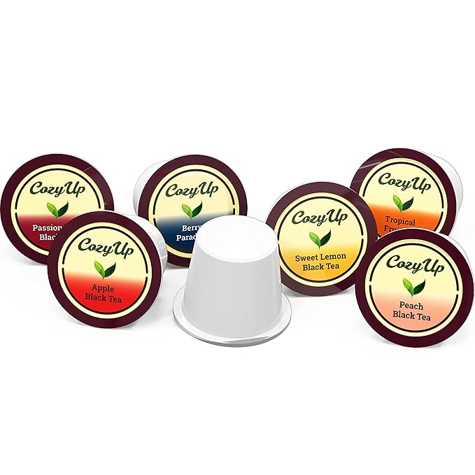 Cozy Up Iced Sweet Fruit Black Tea K-Cup Variety Pack, 36 Count - Compatible with Keurig Brewers, Includes Lemon, Tropical, Berry, Passion Fruit