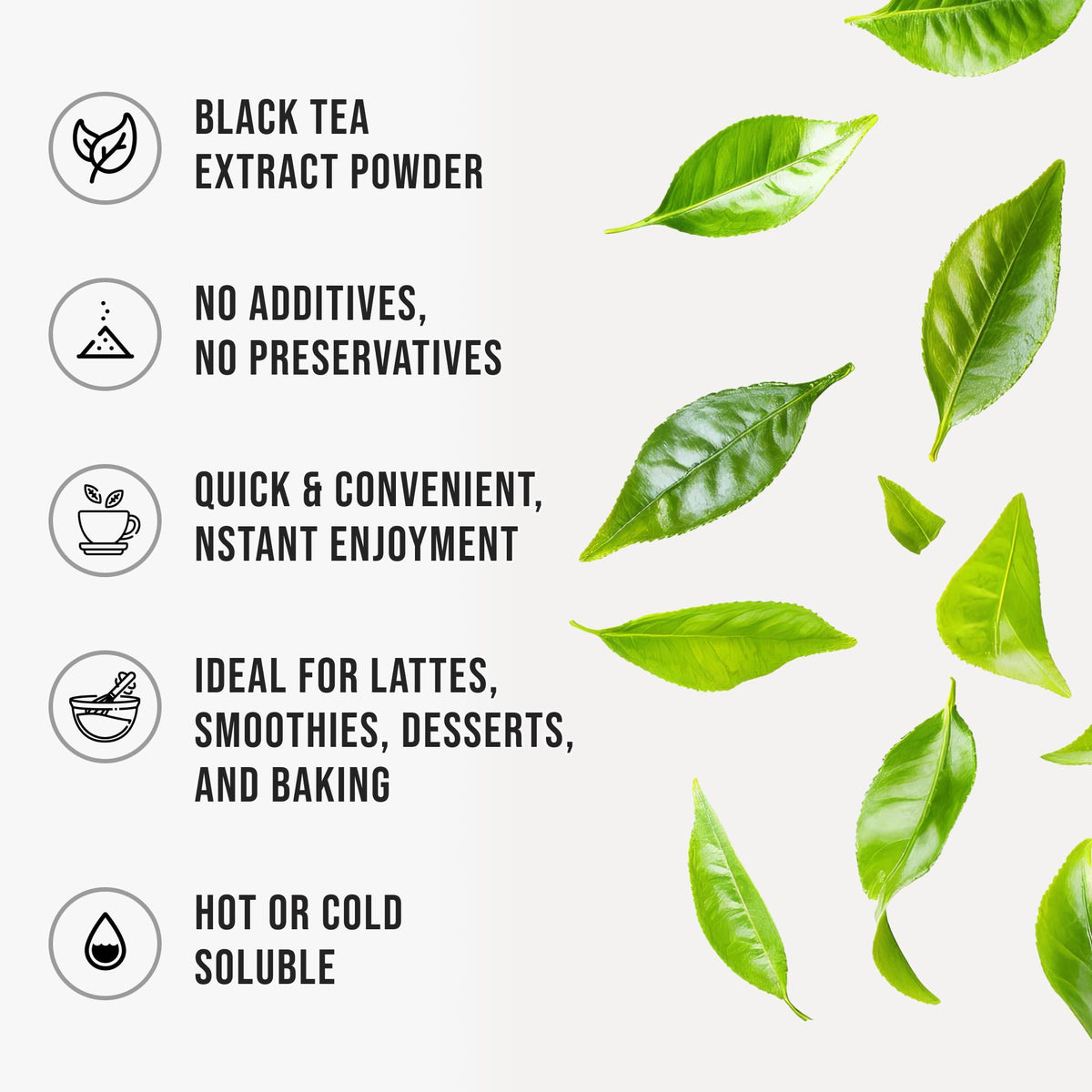 WHYZ Instant Black Tea Extract Powder, Unsweetened Iced Tea Extract, 4.5 oz