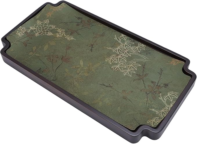 SUNGOOYUE Chinese Style Wooden Gongfu Tea Tray, Multifunctional Serving Tray for Tea Lovers and Home Decoration