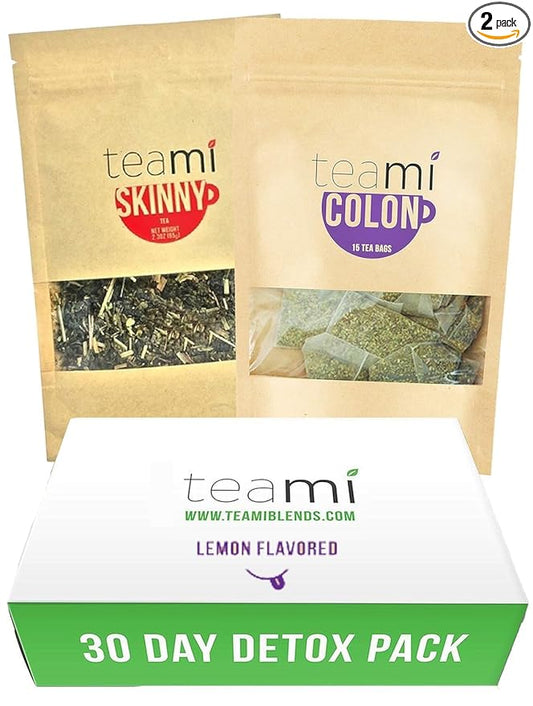 Teami® 30-Day Herbal Tea Pack: All-Natural Teatox Kit with Teami Skinny & Teami Loose Leaf Herbal Teas (Lemon)