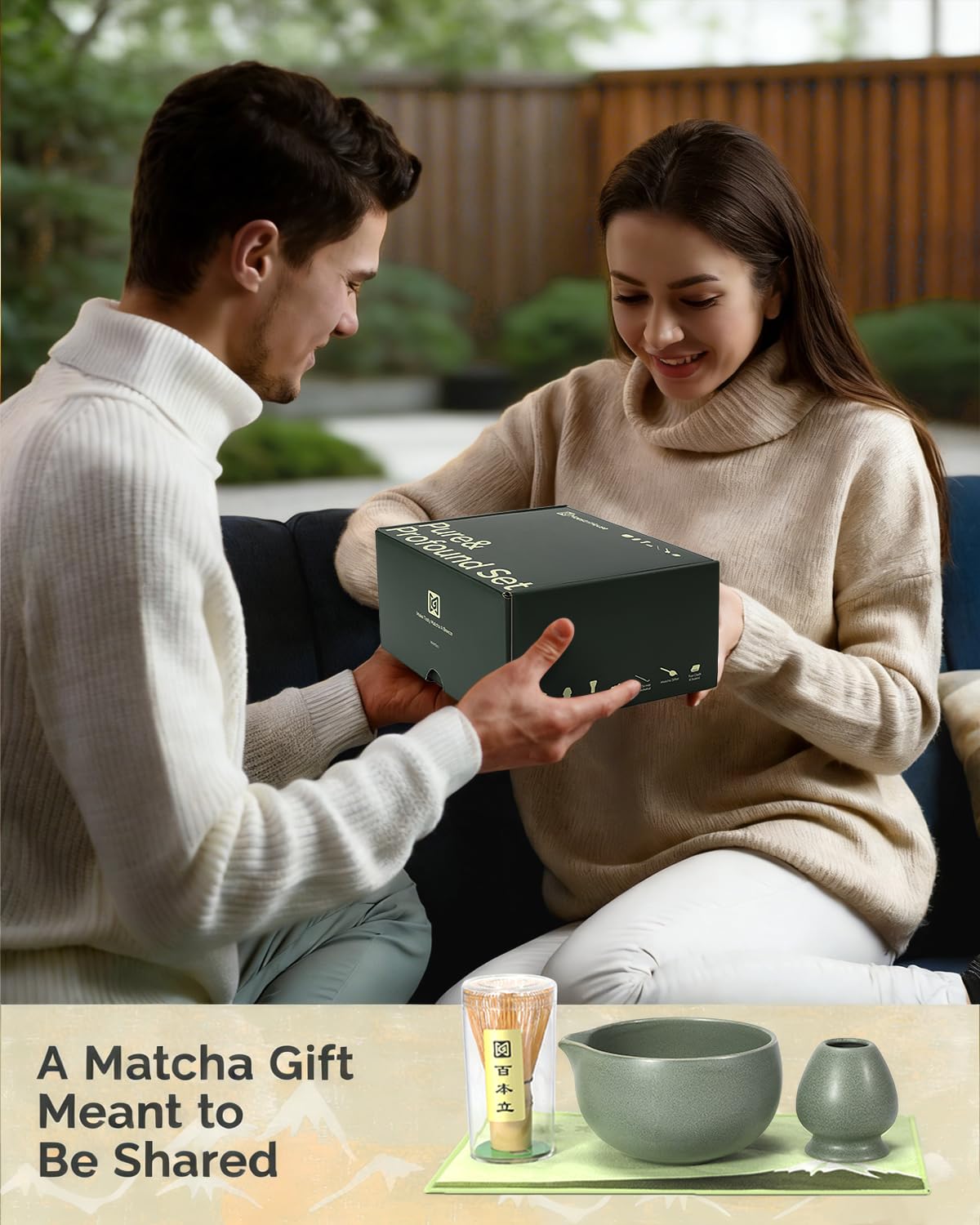 Maestri House Matcha Whisk Set, 7-Piece Kit with Spouted Ceramic Bowl