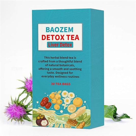Baozem Detox Tea, Liver Detox Herbal Blend with Dandelion Root, Chrysanthemum & Cassia Seed, 18 Natural Herbs for Cleanse Support 30 Tea Bags (1)