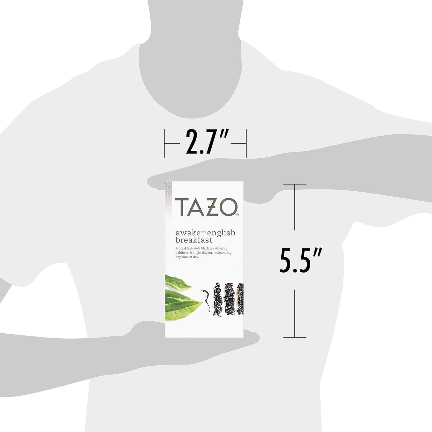 TAZO Awake English Breakfast Enveloped Hot Tea Bags Non GMO, 24 count, Pack of 6