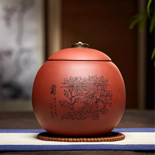 Sealed Ceramic Tea Canister for Home, Anti-Moisture Loose Tea Jar-style4 small