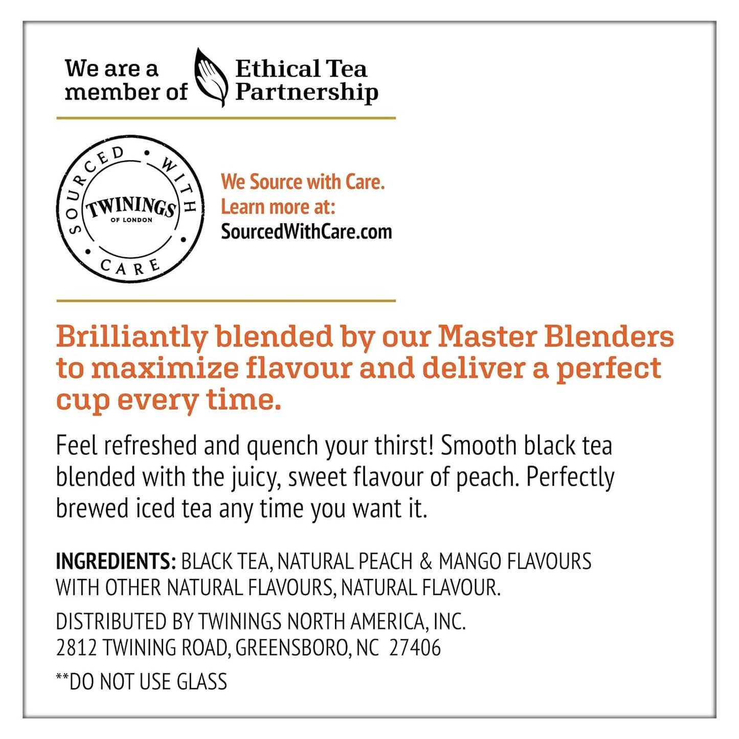 Twinings Brew Over Ice Unsweetened Peach Blk Iced Tea K-Cups 24 CT (1 Pack) | Refreshing Peach Black Tea, Naturally Caffeinated, 24 Keurig K-Cup Pods for Single Serve Brewers, Fresh Iced Tea in Seconds