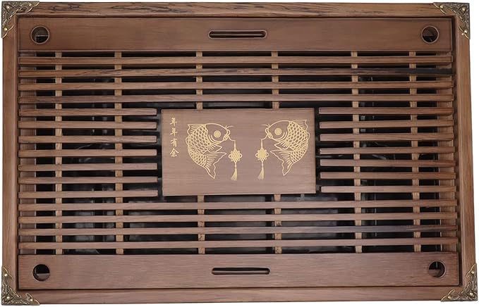 Wooden Non Fading Kung Fu Tea Tray Catch Tray Set Drawer Tea Set Tray Drainage Water Storage Tea Tab