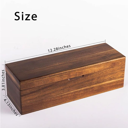 Acacia Wooden Tea Bag Organizers, Tea packet Storage Boxes, Tea Caddy for Tea Bags Chest, Teabag Holder Containers, Teabox Station Display