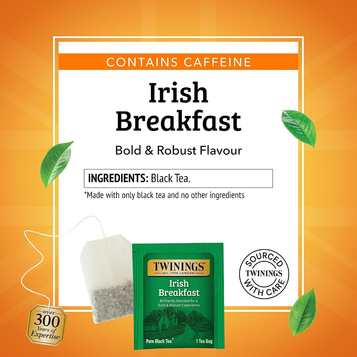 Twinings Irish Breakfast Black Tea Individually Wrapped Bags