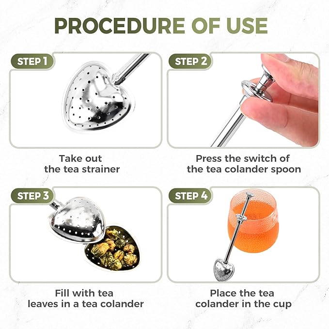 Stainless Steel Tea Diffuser,2025 New Tea Strainer Tea Infuser for Loose Leaf Tea,Creative Tea Spoon With Handle,Fine Holes Tea Interval Filter