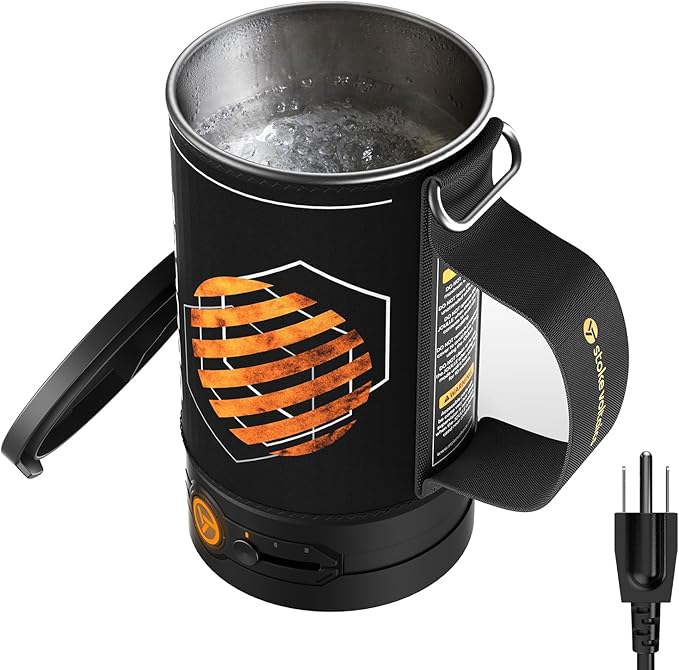 Electric Kettle, 120V Portable Water Boiler for Coffee & Tea, 304 Stainless Steel Mini Tea Kettle, 500W Fast Boiling Water with Auto Shut-Off