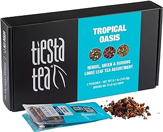 Tiesta Tea - Loose Leaf Fruity Tea Gift Box, Medium Caffeinated Assorted Blends, 3 Pouches for Hot & Iced Tea Variety Pack, Fruity Paradise, Blueberry Wild Child & Fireberry