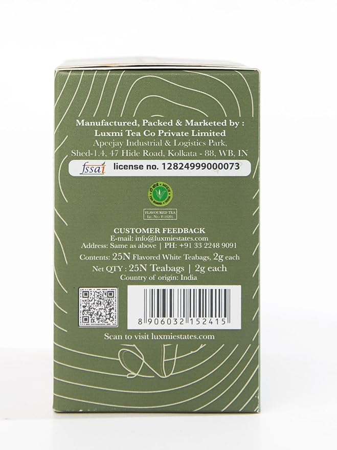 Luxmi Estates Lavender Valley Organic Lavender Tea (25 Tea Bags) Low Caffeine Tea Bags For Sleep, Relaxing, Calming, and Stress Relief