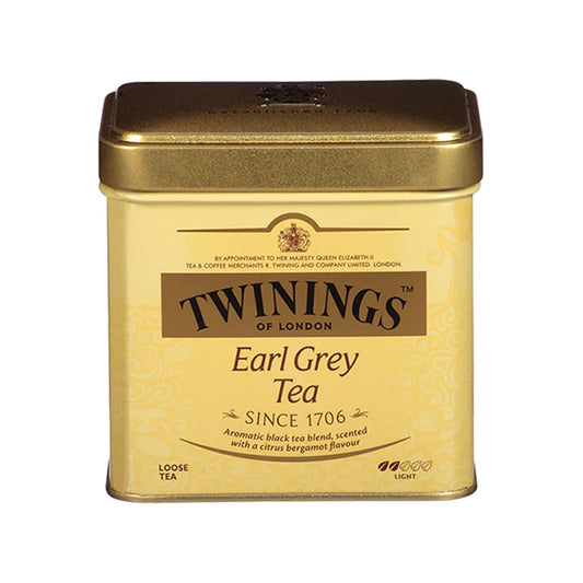 Twinings Earl Grey Loose Tea Tins, 7.05 Ounce Tins (Pack of 1), Smooth, Flavourful, Robust Black Tea Leaves, Caffeinated, Enjoy Hot or Iced