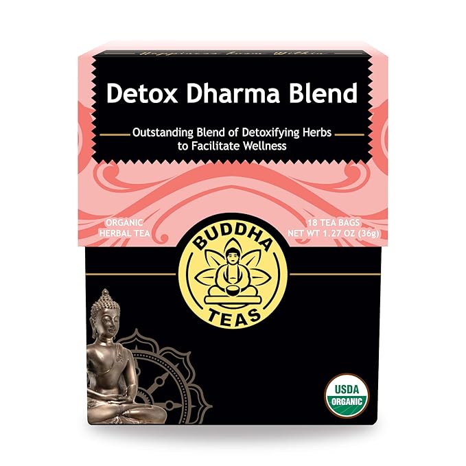 Buddha TeasBuddha Teas - Organic Detox Dharma Blend - Herbal Tea - For Health & Wellbeing - With Antioxidants & Minerals - Clean Ingredients