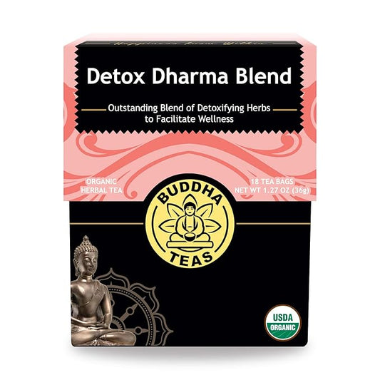 Buddha TeasBuddha Teas - Organic Detox Dharma Blend - Herbal Tea - For Health & Wellbeing - With Antioxidants & Minerals - Clean Ingredients