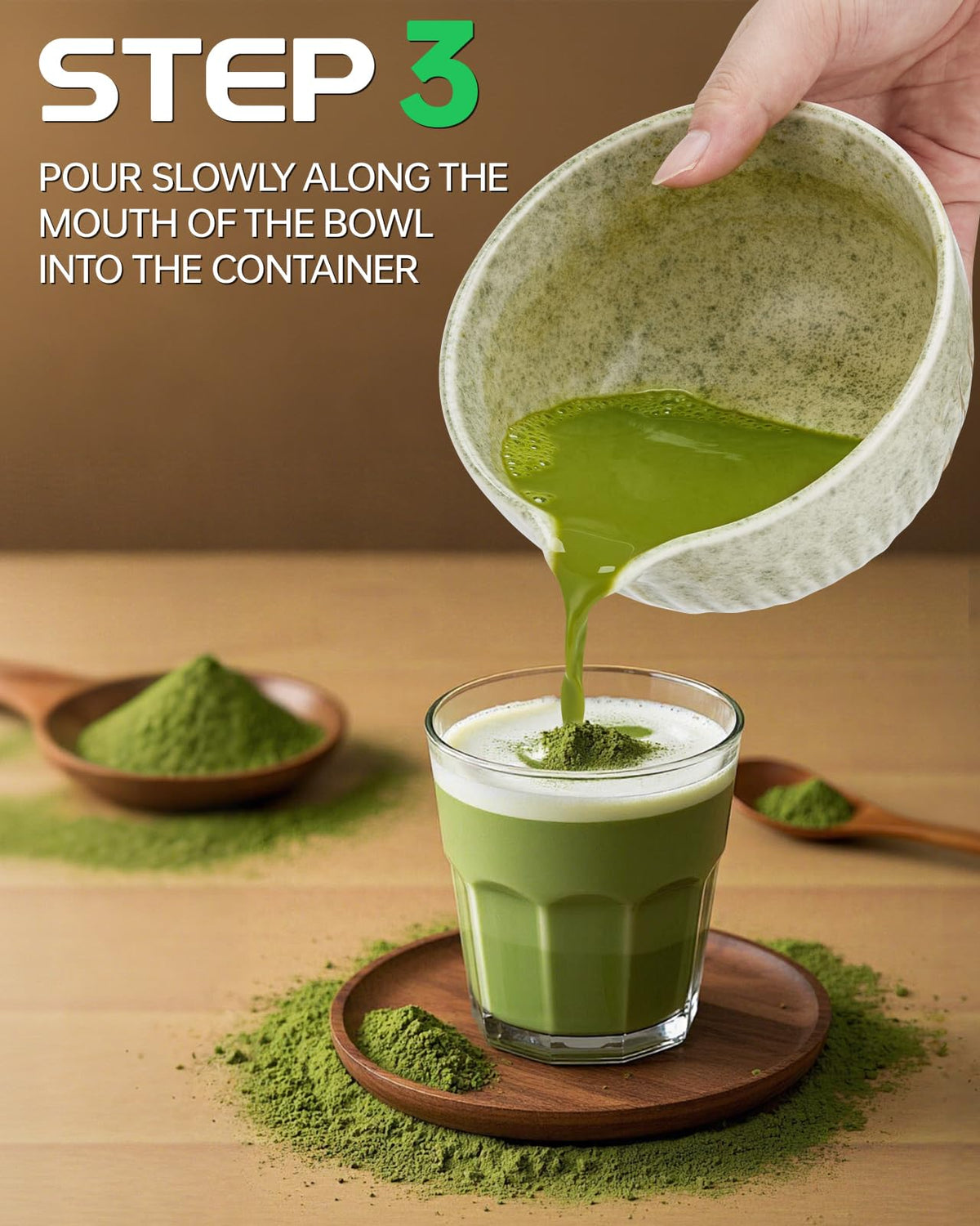 Haotao 20Oz Matcha Whisk Set，7 Pcs Matcha Kit Includes Matcha Bowl, Whisk & Holder, Bamboo Scoop, Scoop Rest, Sifter & Tea