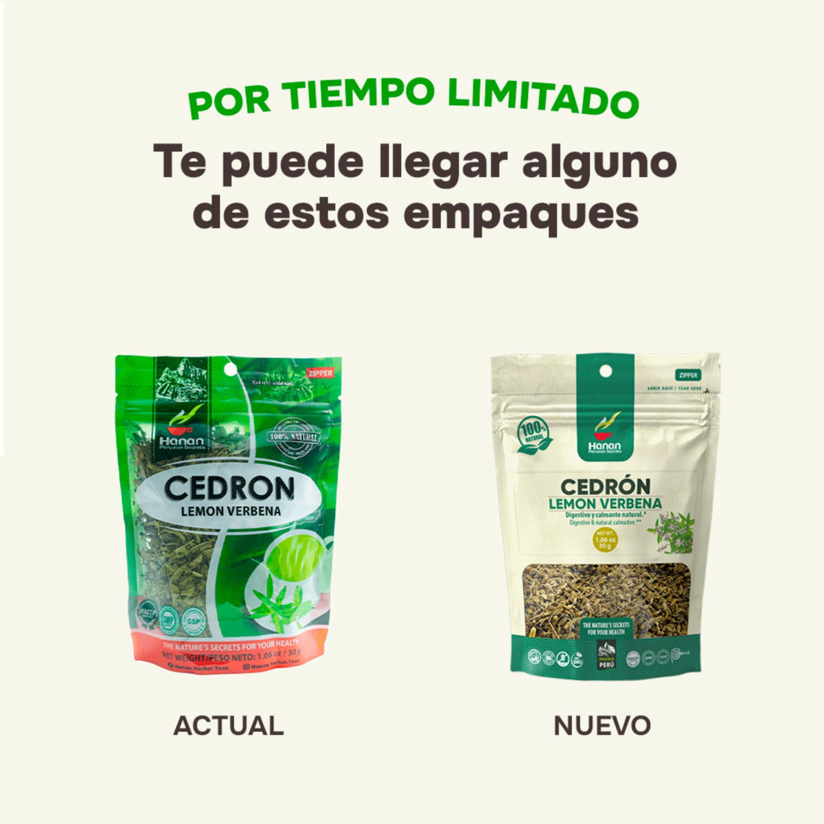 HANAN PERUVIAN SECRETS Hanan Lemon Verbena (Cedron) Loose Herbs – Herbal Tea All-Natural Beebrush from Peru’s Andes Mountains