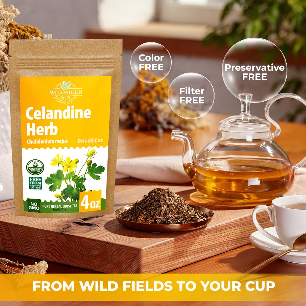 4 oz. Celandine Herb Herbal Tea (Chelidonium Majus) - 113g Herb Tea Celidonia Celandines