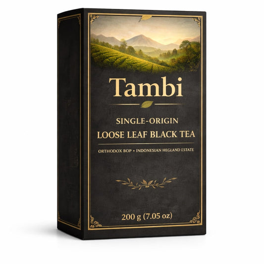 Tambi Single-Origin Loose Leaf Black Tea (200g / 7.05 oz) – Orthodox BOP Indonesian Highland Estate – Rich, Smooth & Aromatic – Premium Loose Leaf Tea