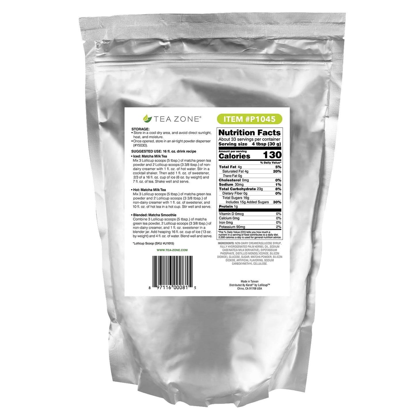 Tea Zone 2.2 lb Matcha Green Tea Powder