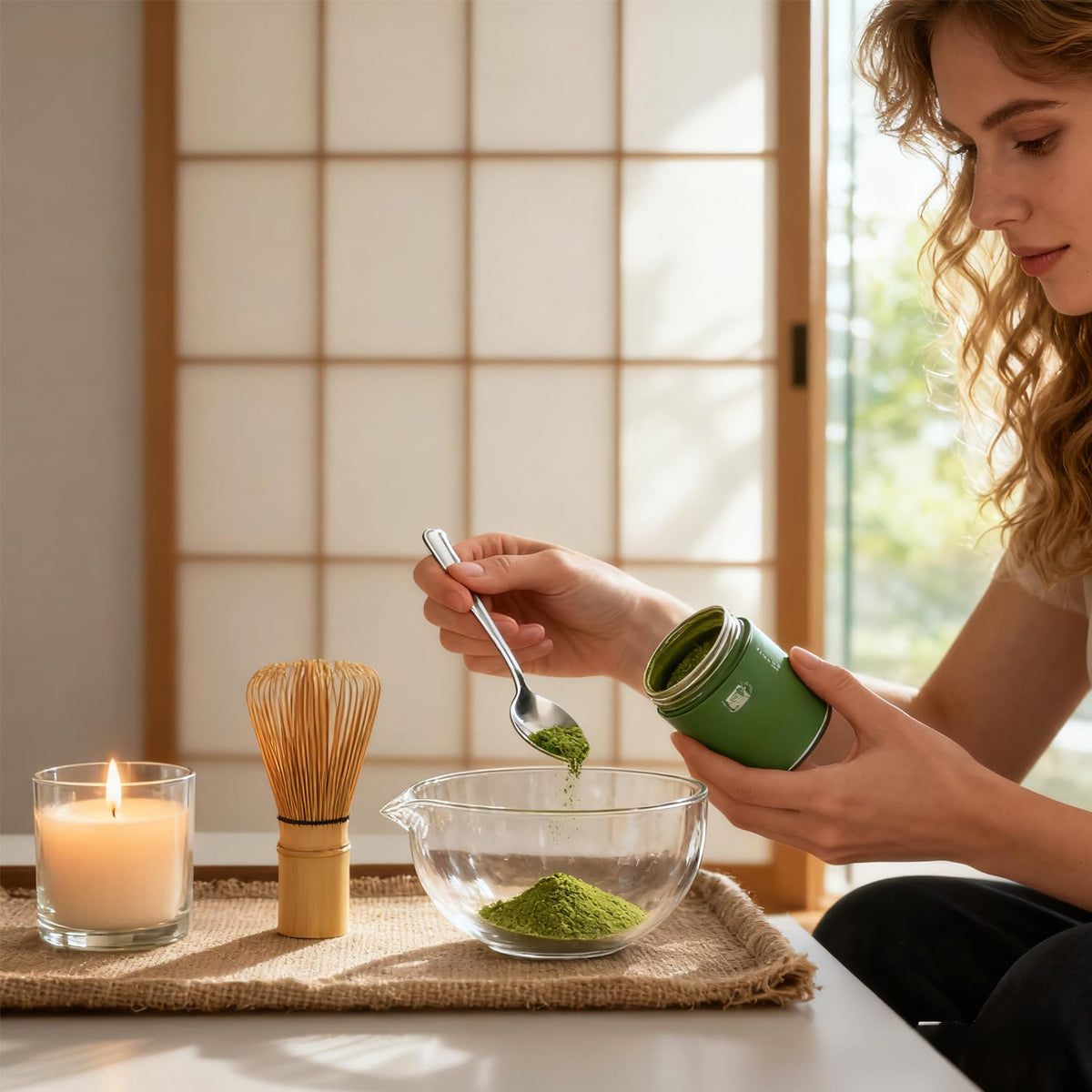 Britegleam Glass Matcha Bowl With Spout,Textured Glass Chawan Matcha Green Tea Whisk Bowls,Clear Japanese Style Cute Salad