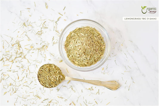 Organic Way Dried Lemongrass Fine Cut &amp; Sifted | Herbal Tea (Cymbopogon citratus) - Organic &amp; Kosher Certified | Raw, Vegan, Non GMO &amp; Gluten Free | USDA Certified | Origin - India (1/2LBS / 8Oz)