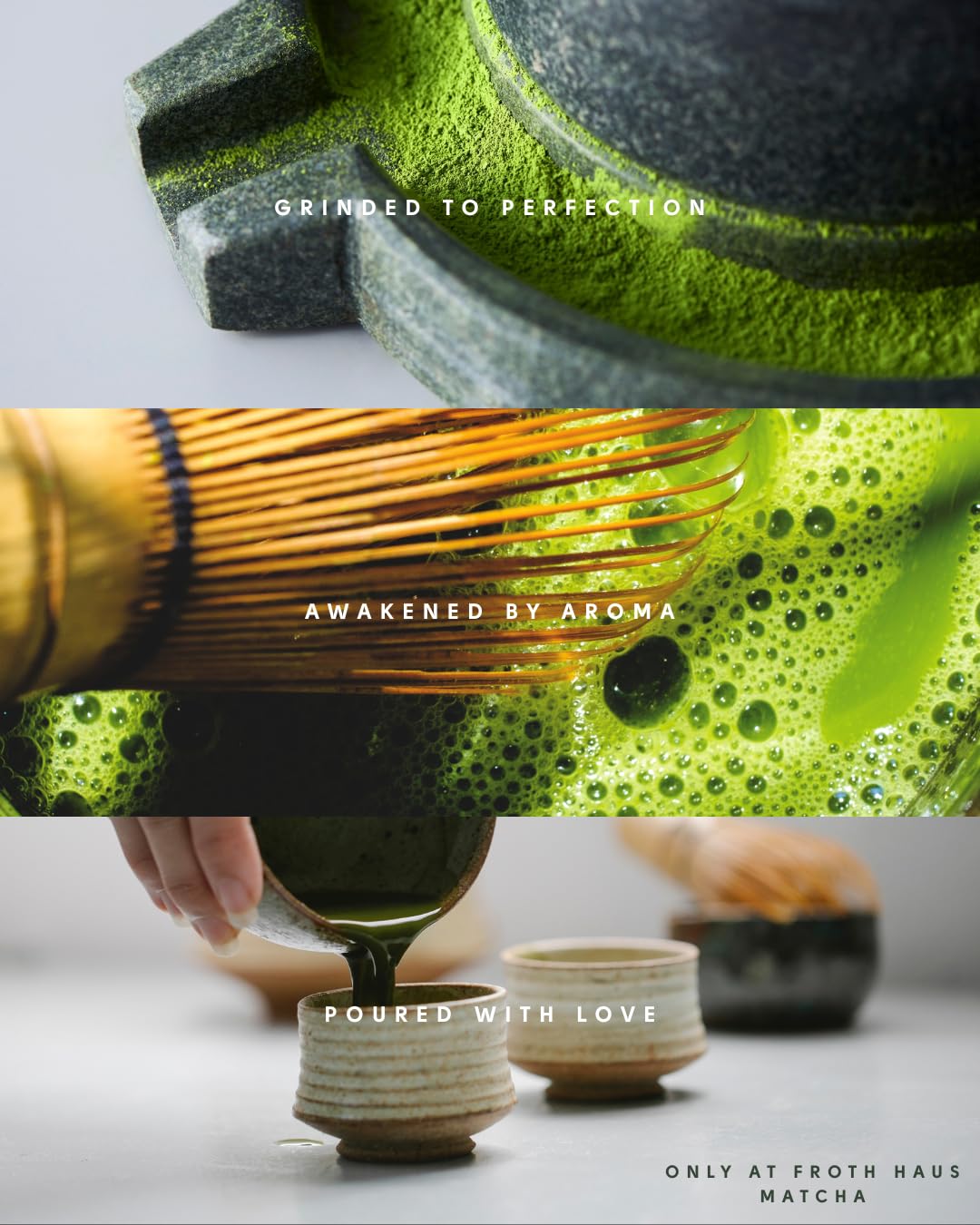 Froth Haus Premium Reserve Authentic Japanese First Harvest Ceremonial Grade Matcha Green Tea Powder, Pure Organc Grown in Uji, Kyoto