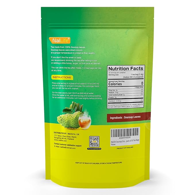 NalLife Soursop Leaves Tea pack of 50 Tea Bags