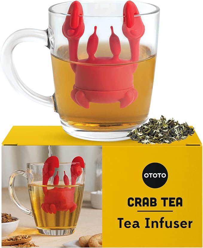 NEW!!! Crab Tea Infuser by Ototo - Cute Tea Infuser, Tea Accessories For Tea Lovers, Kitchen Accessories, Funny Gifts, Tea Infusers Loose Tea