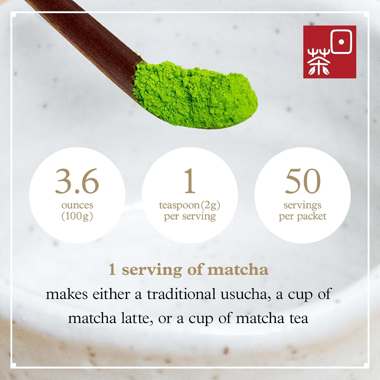 Ocha &amp; Co. Shizuoka Organic Matcha - Ceremonial Grade - ECO JAS Organic Certified - Japanese First-Harvest Matcha Green Tea Powder, Traditionally Stone-Milled, 100g.