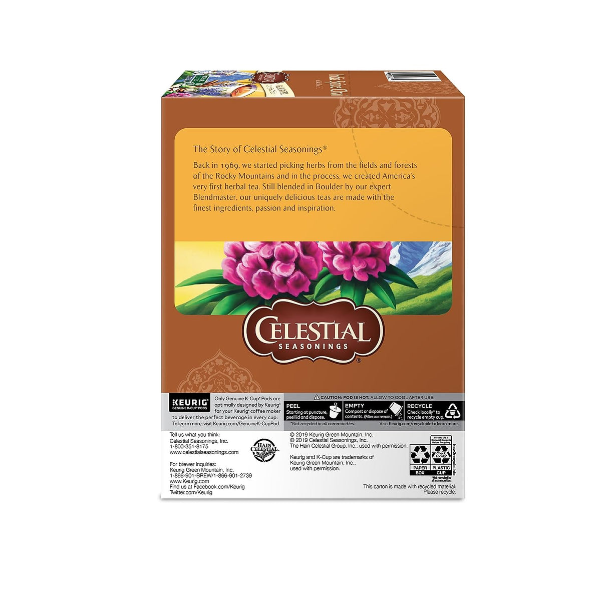 Celestial Seasonings India Spice Chai Tea K-Cups, 24/Box