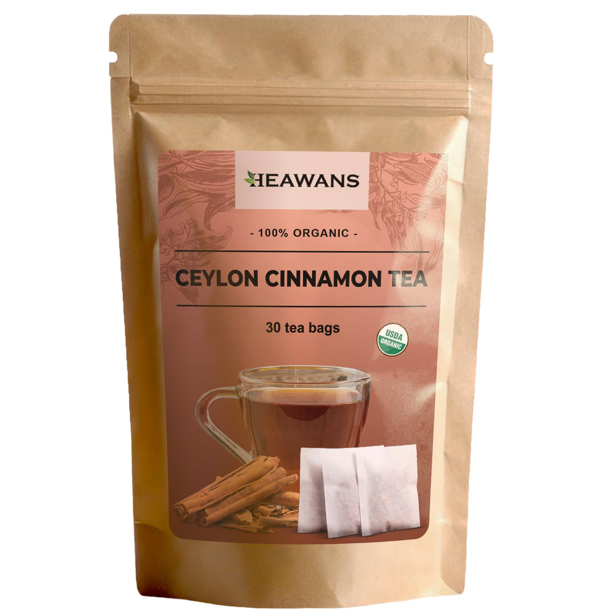 Heawans Organic Ceylon cinnamon Tea Bags