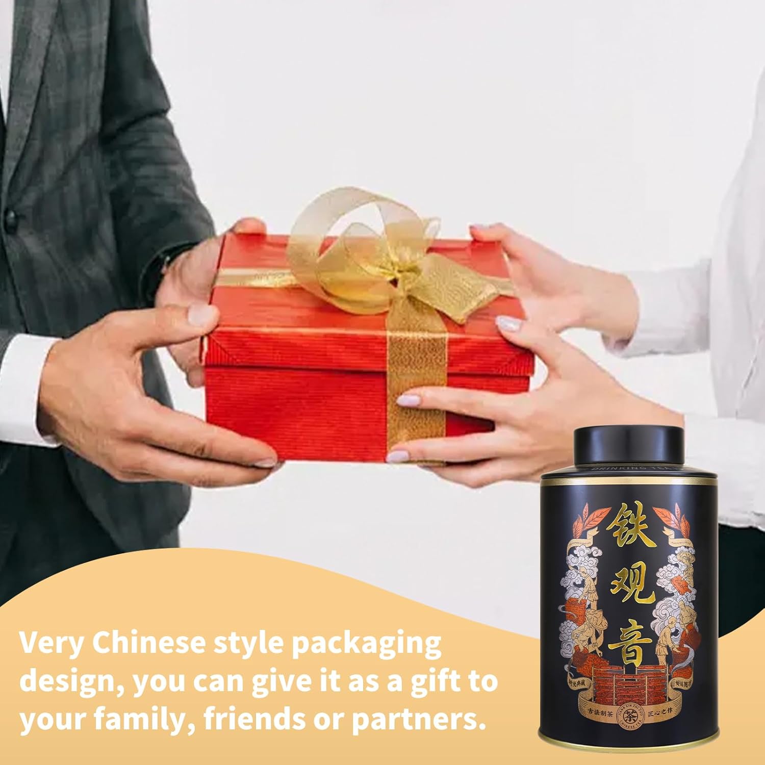 XIXICHA Anxi Tie Guan Yin Oolong Tea Tieguanyin Tea Iron Goddess Oolong Tea Long Lasting Orchid Fragrance Premium Chinese tea High Mountain oolong Tea Grade AAA （100 cups）安溪铁观音 浓香型 5.29oz/150g