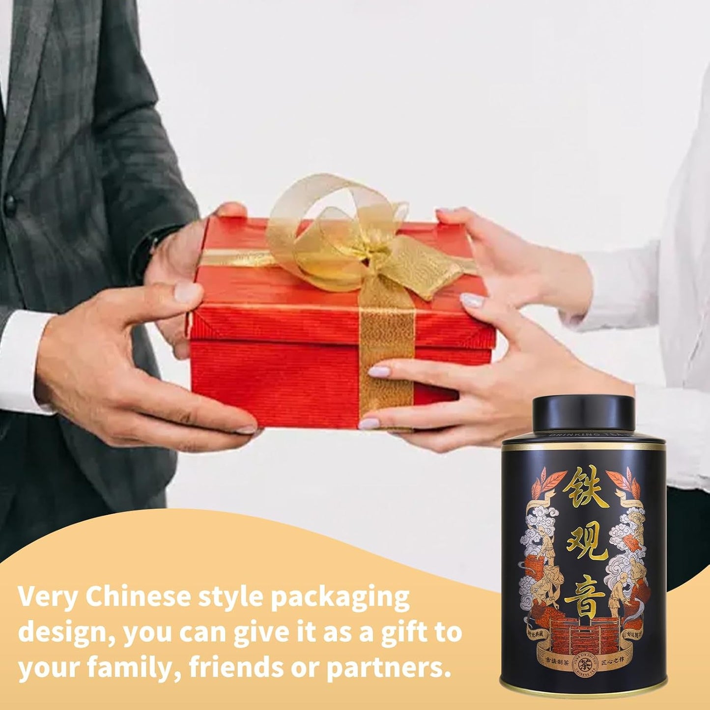 XIXICHA Anxi Tie Guan Yin Oolong Tea Tieguanyin Tea Iron Goddess Oolong Tea Long Lasting Orchid Fragrance Premium Chinese tea High Mountain oolong Tea Grade AAA （100 cups）安溪铁观音 浓香型 5.29oz/150g