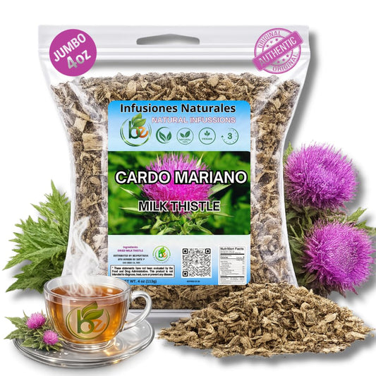 B-Experts Cardo Mariano Mexican Herbal Tea - 4 oz (113g) - Authentic 100% Natural Milk Thistle Loose Leaf Tea - Wildcrafted