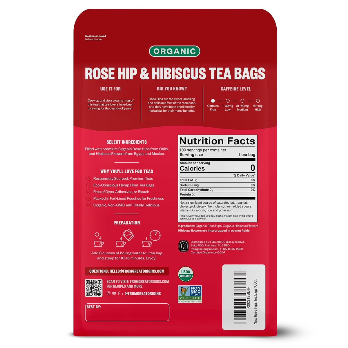 FGO Organic Rosehips Tea