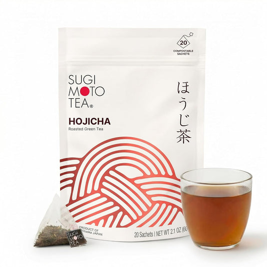 SUGIMOTO TEA Japanese Hojicha Roasted Green 20 Tea Bags