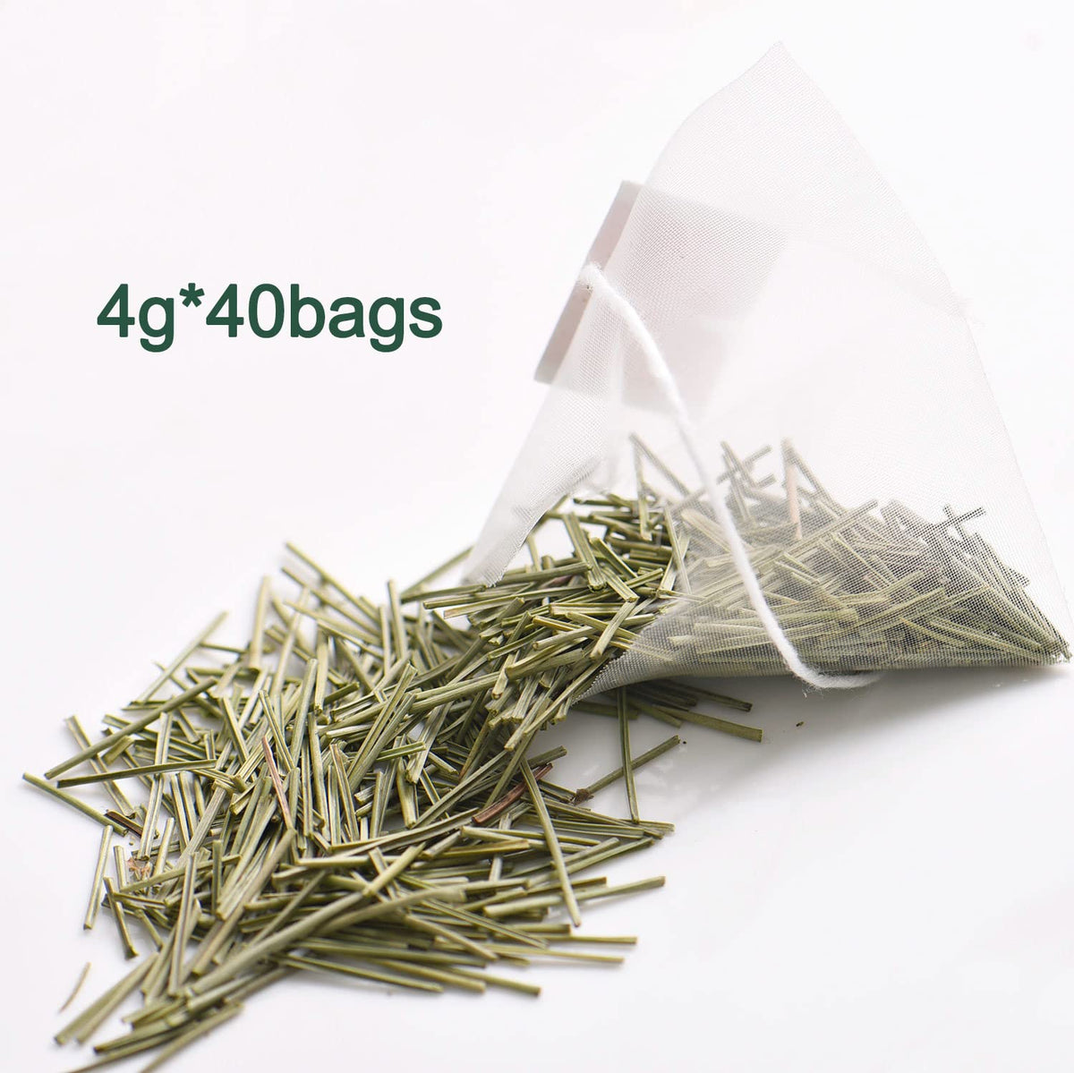 YUNHAHA Wild Dried White Pine Needle Tea- 40 bags, 4g/bag- 100% Natural Pure Pine Needles Herbal Tea - Caffeine free- Cut &