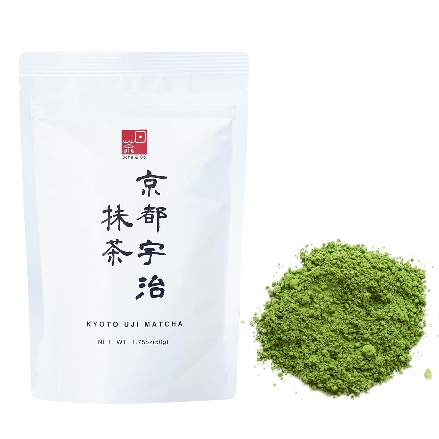 Ocha & Co. Kyoto Uji Matcha - Ceremonial Grade Matcha Powder - Highest Grade Traditional Stone Milled Japanese Matcha Green Tea Powder, 50g/1.75oz. | Ceremonial Grade, Highest Grade, Japanese
